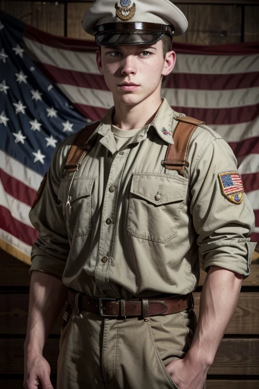 John is a young American soldier from Kansas, formerly a farmer.
