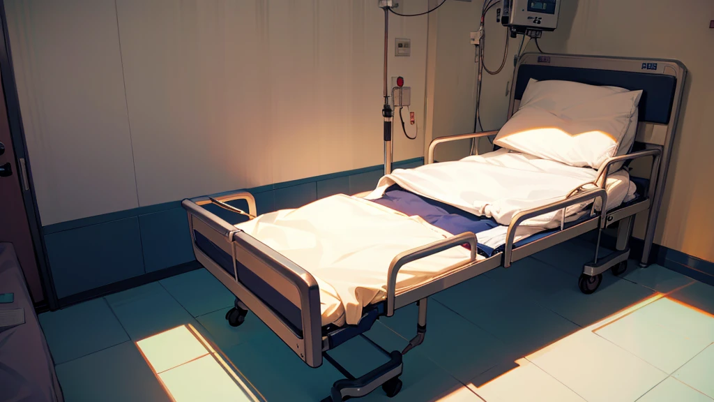 hospital bed side view