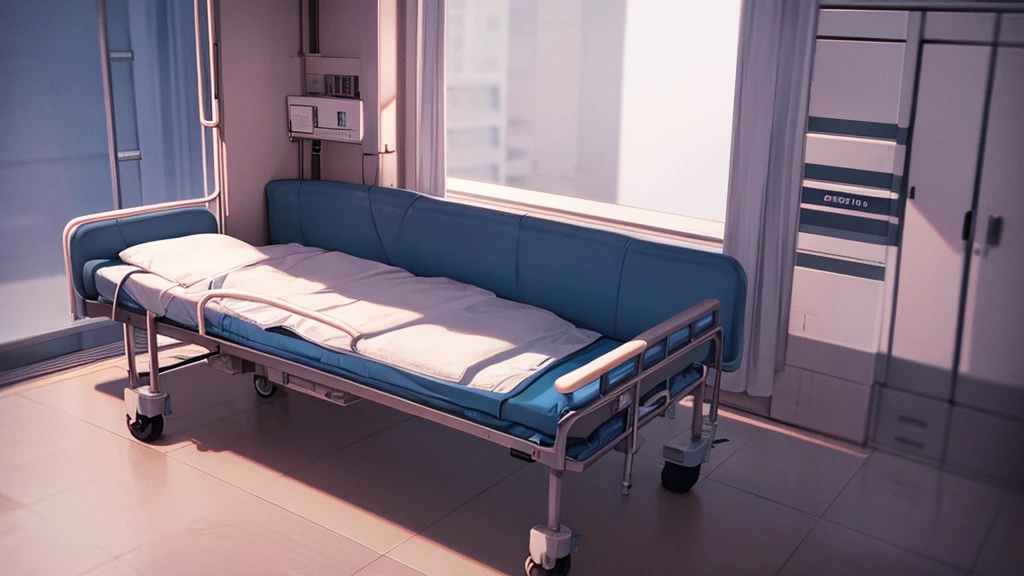 hospital bed side view