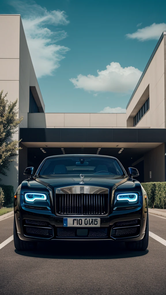 a black rolls royce car, luxurious, realistic, wealthy, bright sky background, 4k, 8k, highres, masterpiece:1.2, ultra-detailed, realistic, photorealistic, photo-realistic:1.37, HDR, UHD, studio lighting, ultra-fine painting, sharp focus, physically-based rendering, extreme detail description, professional, vivid colors, bokeh