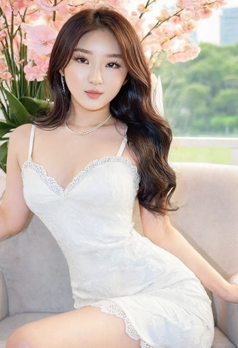 ((Best high quality:1.2)), (8k), extremely detailed, ((High detail:1.2)), (HotLexi woman), Solo, ((Go Youn-jung)), ((24 years old pretty perfect Korean Ulzzang female:1.4)), (tight and short sexy dress), BREAK,