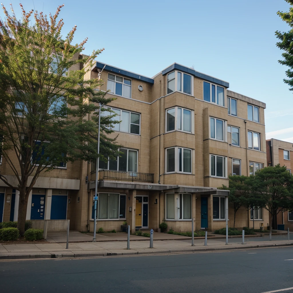 A picture of the o block with its typical buildings