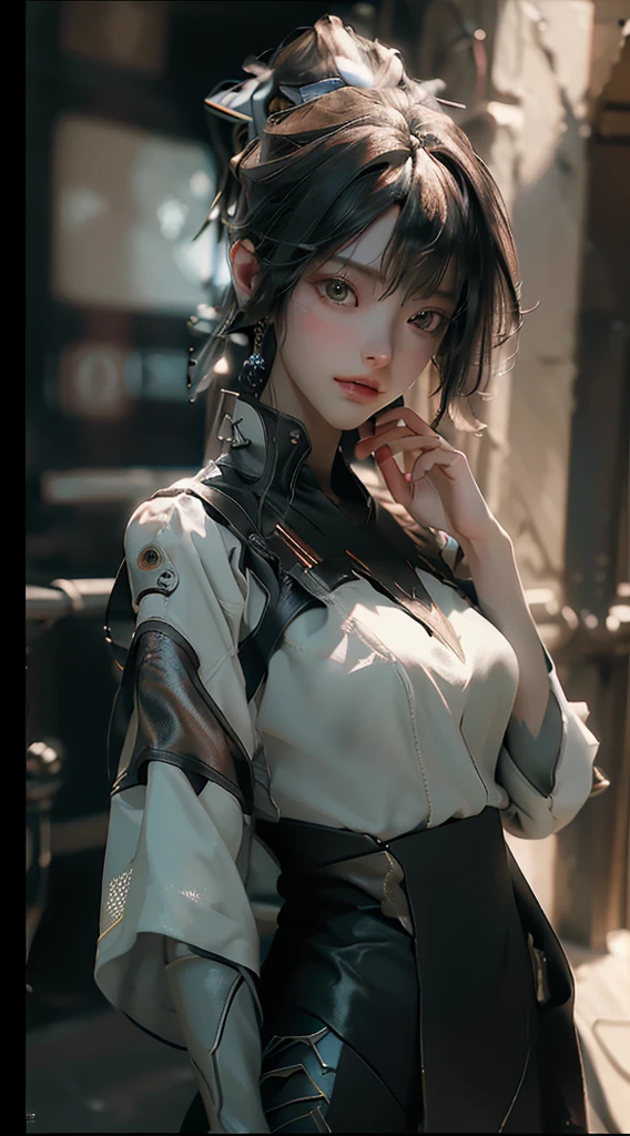 ((Best quality)), ((masterpiece)), (detailed:1.4), 3D, an image of a beautiful cyberpunk female,HDR (High Dynamic Range),Ray Tracing,NVIDIA RTX,Super-Resolution,Unreal 5,Subsurface scattering,PBR Texturing,Post-processing,Anisotropic Filtering,Depth-of-field,Maximum clarity and sharpness,Multi-layered textures,Albedo and Specular maps,Surface shading,Accurate simulation of light-material interaction,Perfect proportions,Octane Render,Two-tone lighting,Wide aperture,Low ISO,White balance,Rule of thirds,8K RAW,