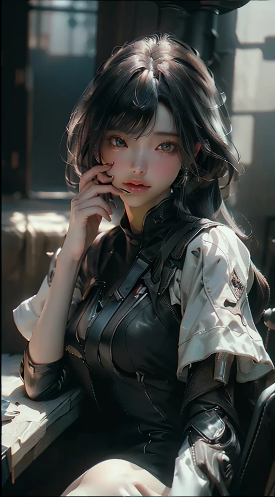 ((Best quality)), ((masterpiece)), (detailed:1.4), 3D, an image of a beautiful cyberpunk female,HDR (High Dynamic Range),Ray Tracing,NVIDIA RTX,Super-Resolution,Unreal 5,Subsurface scattering,PBR Texturing,Post-processing,Anisotropic Filtering,Depth-of-field,Maximum clarity and sharpness,Multi-layered textures,Albedo and Specular maps,Surface shading,Accurate simulation of light-material interaction,Perfect proportions,Octane Render,Two-tone lighting,Wide aperture,Low ISO,White balance,Rule of thirds,8K RAW,