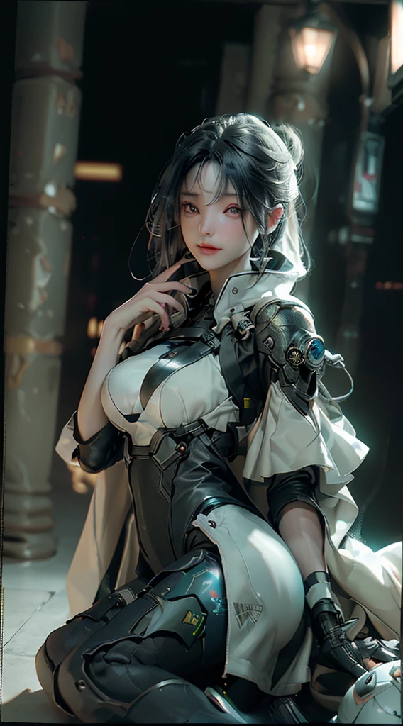 ((Best quality)), ((masterpiece)), (detailed:1.4), 3D, an image of a beautiful cyberpunk female,HDR (High Dynamic Range),Ray Tracing,NVIDIA RTX,Super-Resolution,Unreal 5,Subsurface scattering,PBR Texturing,Post-processing,Anisotropic Filtering,Depth-of-field,Maximum clarity and sharpness,Multi-layered textures,Albedo and Specular maps,Surface shading,Accurate simulation of light-material interaction,Perfect proportions,Octane Render,Two-tone lighting,Wide aperture,Low ISO,White balance,Rule of thirds,8K RAW,