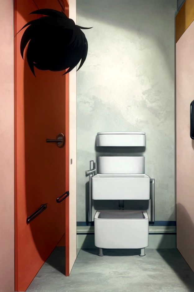 Momo yaoyorozu, bathroom, naked, pechos grandes, front