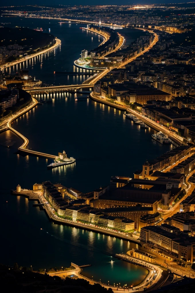 Photo of Spain at night taken from above