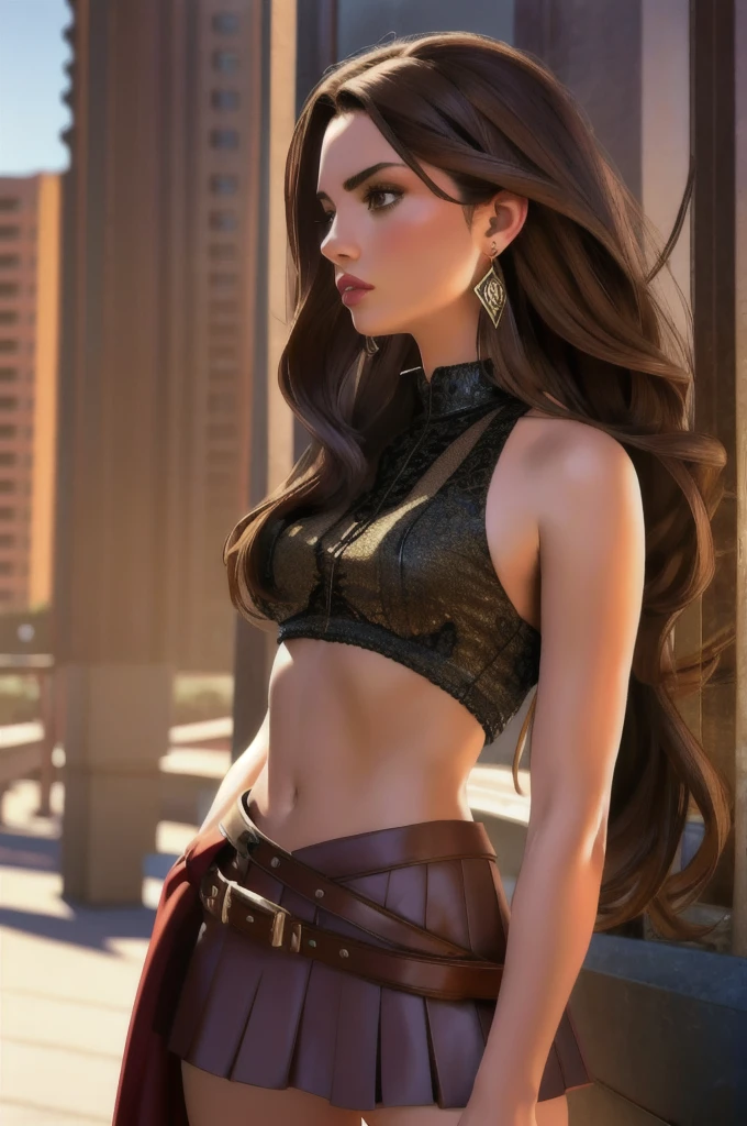 ((Masterpiece, best quality,photography, detailed skin, realistic, photo-realistic, 8k, highly detailed, full length frame, High detail RAW color art, diffused soft lighting, shallow depth of field, sharp focus, hyperrealism, cinematic lighting,close up)),
beautiful dark haired edgEgyptian_woman,perfect edgEgyptian_face, perfect edgEgyptian_body, edgSDress, 1girl, solo, long hair, looking at viewer, skirt, brown hair, rown eyes, jewelry, earrings, boots, miniskirt, crop top, lips, knee boots, realistic , wearing edgSDress, sunglasses, city background