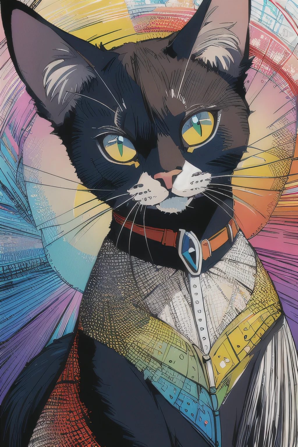 (masterpiece, top quality, Best quality, official art, beautiful and aesthetically pleasing:1.2),
cat&#39;s eyes,1 girl, One, long hair, sweater, smile, yellow eyes, Looking at the viewer, blue hair, Gray background, from the shoulder, upper body, bare shoulders,
extremely detailed,as detailed as possible, optical mixing, playful patterns, living texture, unique visual effect