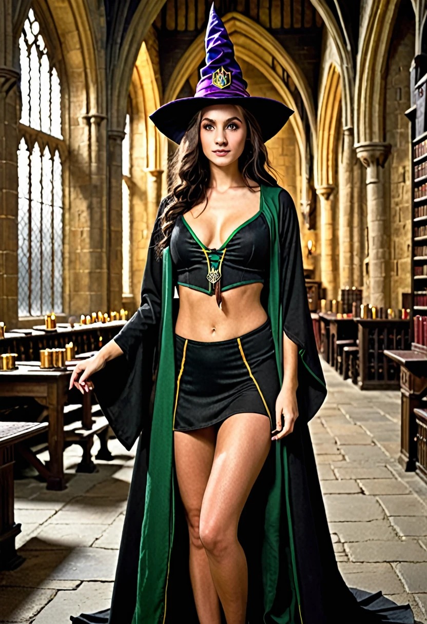 Half-naked hot Hogwarts witch