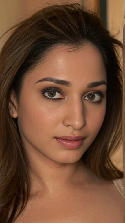 Selfie view, ((Tamhwx woman)), detailed face, in lingerie,((high detailed perfect face)), indian housewife, dense shaggy hair,((tamhwx woman face)),(((detailed face))), in bedroom, 33 year old milf, (((uberrealistic))), masterpiece, shot with kodak, ((high resolution)), ultrarealsitic