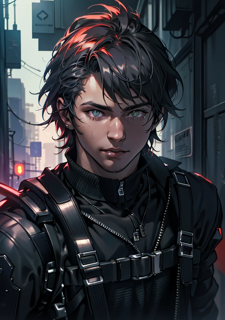 ultra detail, high resolution, ultra detailed, best quality, amazing, top quality, extremely detailed CG unity 8k wallpaper, cinematic lighting, cat fanboy, cyberpunk, dark boy