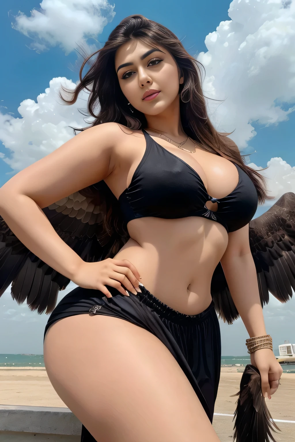 Hansika Motwani is a eagle, she is a Real eagle, She has eagle wings, broad wings. She is flying in the sky. Big breast, big . She fly in the sky like a eagle with her broad wings.