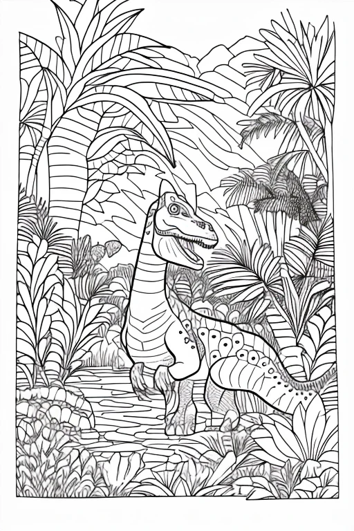 make simple coloring pages of dinosaurs