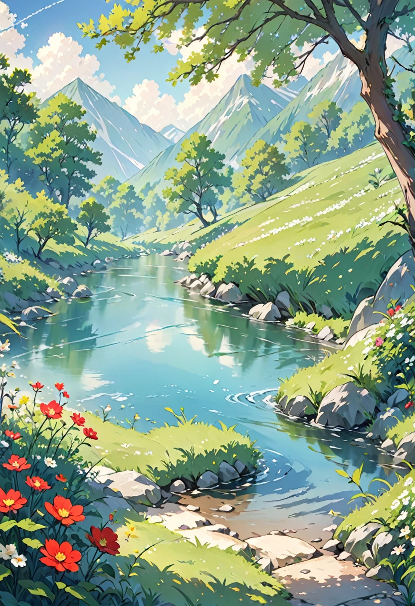 studio ghibi style nature wallpaper