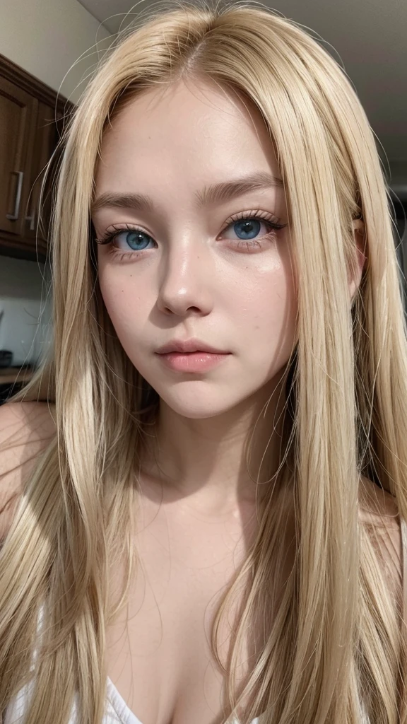 Blonde woman with blue eyes and a white t-shirt sitting on a bench., Anya Taylor joy, Anya Taylor - joy, Anya Taylor-Joy, pale skin curly blonde hair, rubio, Dasha Taran, away_taylor-joy, face like being exposed, portrait of kim petras, portrait of Anya Taylor-Joy, a girl with rubio hair