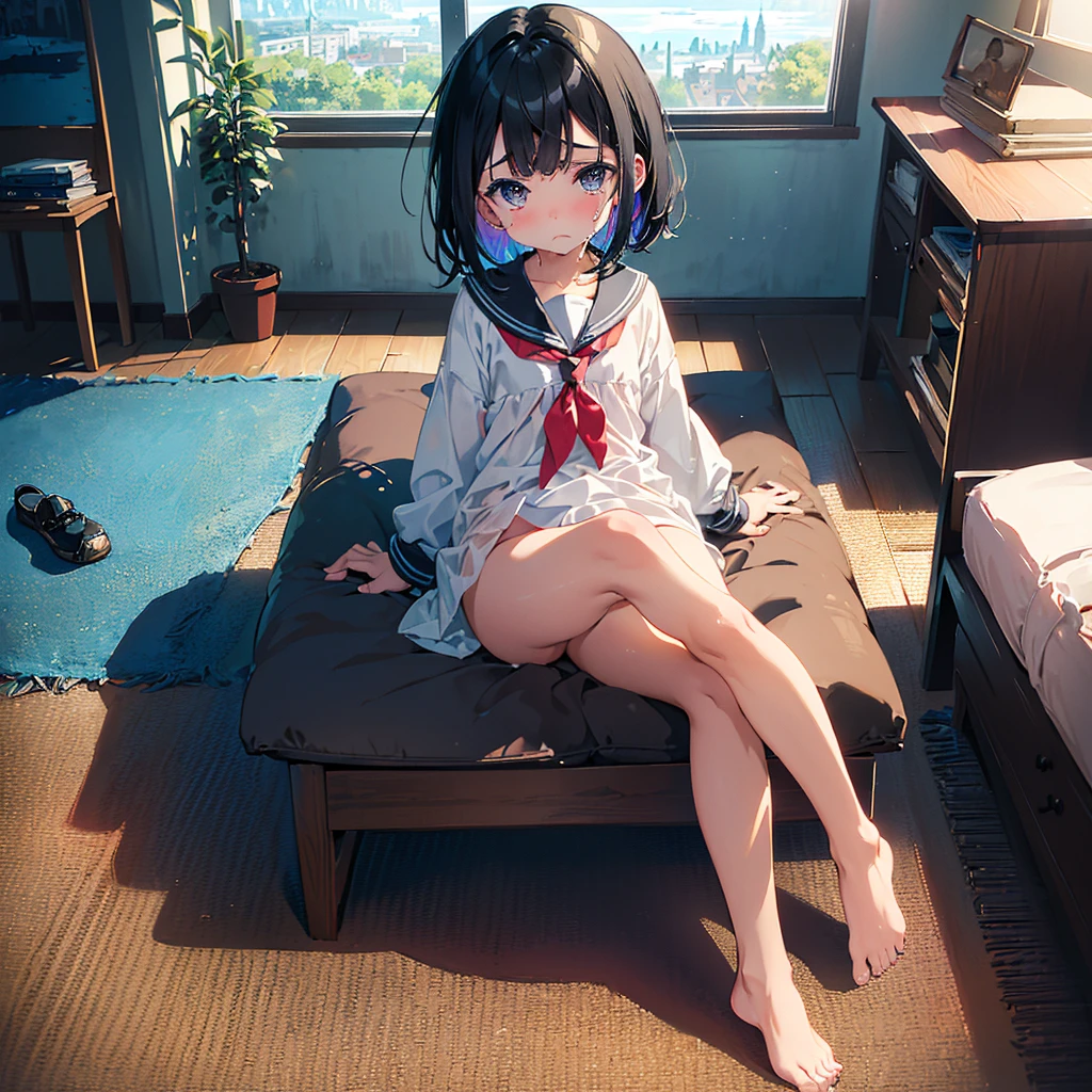 (Masterpiece, Top Quality: 1.4), (Perspective, Vanishing Point, Landscape, High Resolution: 1.2), (HDR, Chromatic Aberration, Colorful Refraction: 1.2), {{Top Quality}}, {{very detailed}}, {illustration}}, {{very delicate and beautiful}}, ((in front of a chair in his room)), Sailor's Clothes, Underwear visible, NSFW (Lying on bed, clothes disheveled, black hair, girl (5 yrs old, barefoot), small breasts, round face, girl, (child: 1.25), (child face: 1.2), short arms and legs, crying face, drooling, semen, pouting, very girly room, {{very
Breaking.
{{{{((Inserting very thick penis into girl's cunt, very erotic position, pussy can be seen deep inside))}}}}