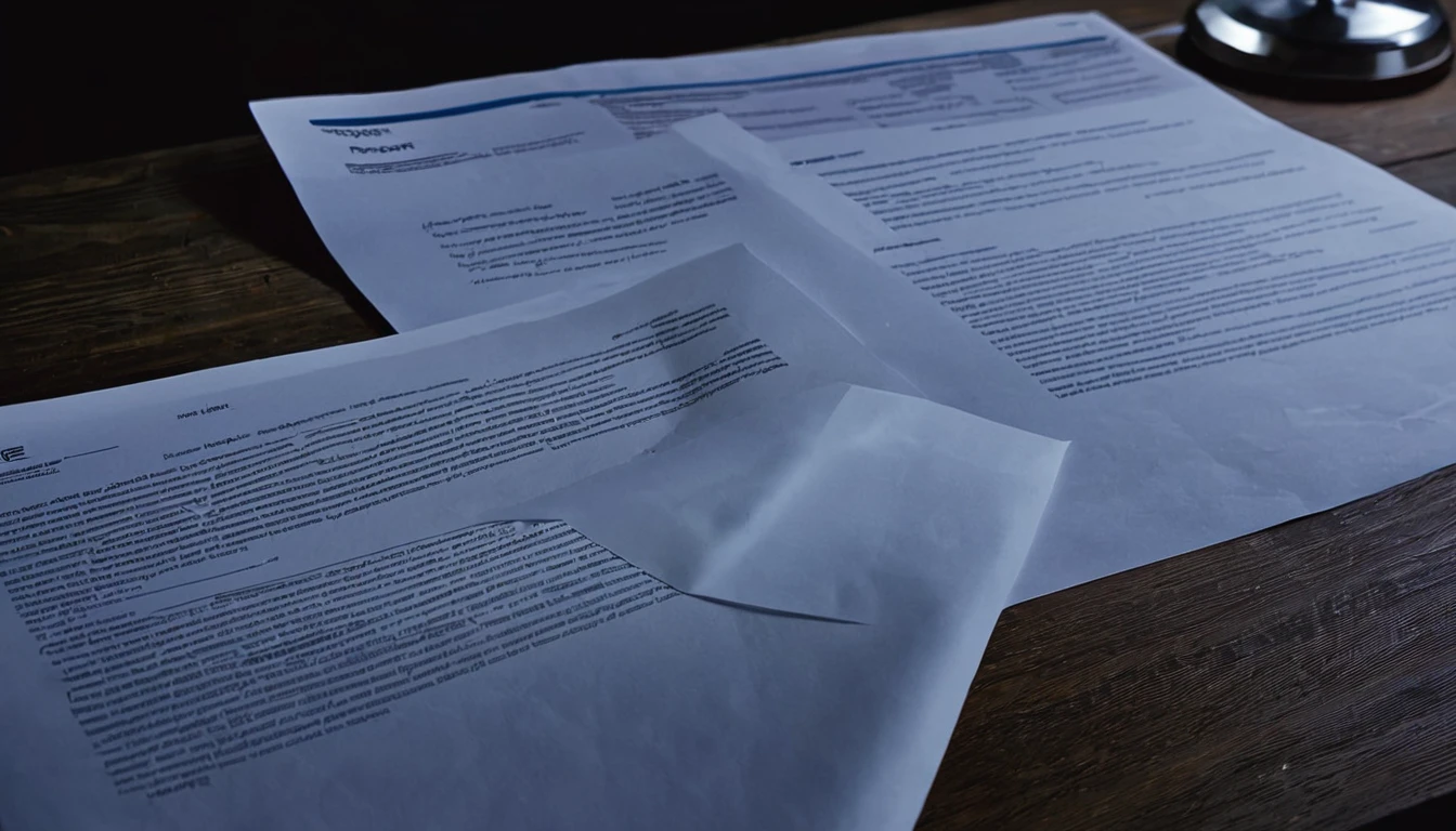 Report paper on table,night