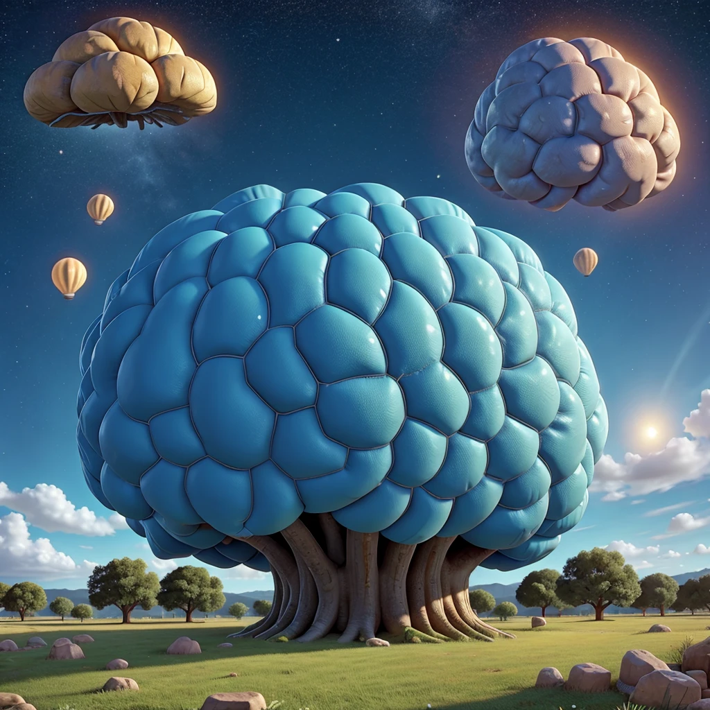 Giant brain expanding ideas