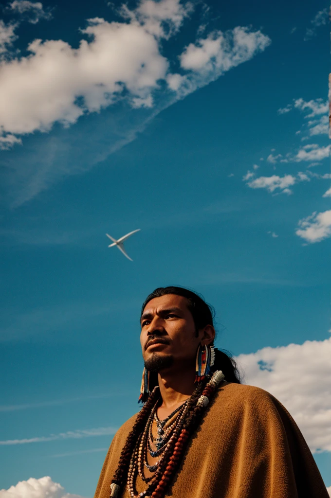 Natives look at the sky