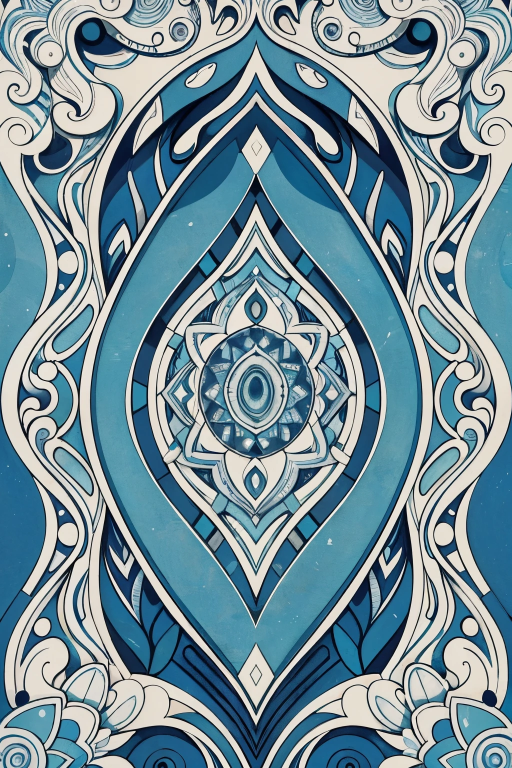 Project description:
Their mission is to create a digital mural that combines the beauty of the seabed with tribal art., using a palette of blue tones. This mural is supposed to capture the serenity and vastness of the ocean, incorporating marine elements and tribal patterns into a harmonious composition.
AI Guidelines:
main subject: fund do mar.
artistic style: Tribal.
Paleta de cores: Use a variety of shades of blue, from the lightest and softest to the darkest and deepest.
Elementos visuais:
Incorporate tribal patterns and symbols that complement marine elements like fish, corals, began, ocean waves and creatures.
Integrate shapes and movements of marine life through a tribal style.
Textures and Shapes:
Create textures that resemble fish scales, water ripples and shell contours.
Use symmetry and repetition typical of tribal patterns.
Specific Instructions:
fund: Create a gradient background in shades of blue, simulating the transition from shallow waters to the depths of the ocean.
standards: Add tribal patterns that merge with marine fauna and flora, creating a feeling of movement and harmony.
detaileds: Incorporate delicate details that highlight the beauty of marine elements and the complexity of tribal patterns.
objective:
The mural should convey a sense of peace and mystery, evoking the grandeur and tranquility of the seabed. The fusion of tribal style with marine theme should result in a unique work of art, that inspires a deep connection with nature.
Success Criteria:
harmony: The integration of marine elements with tribal patterns must be fluid and natural.
Aesthetics: The palette of blue tones must be visually pleasing and represent the different depths of the ocean well..
detalhamento: Details must be precise and evocative, capturing the essence of both the tribal style and the marine environment.