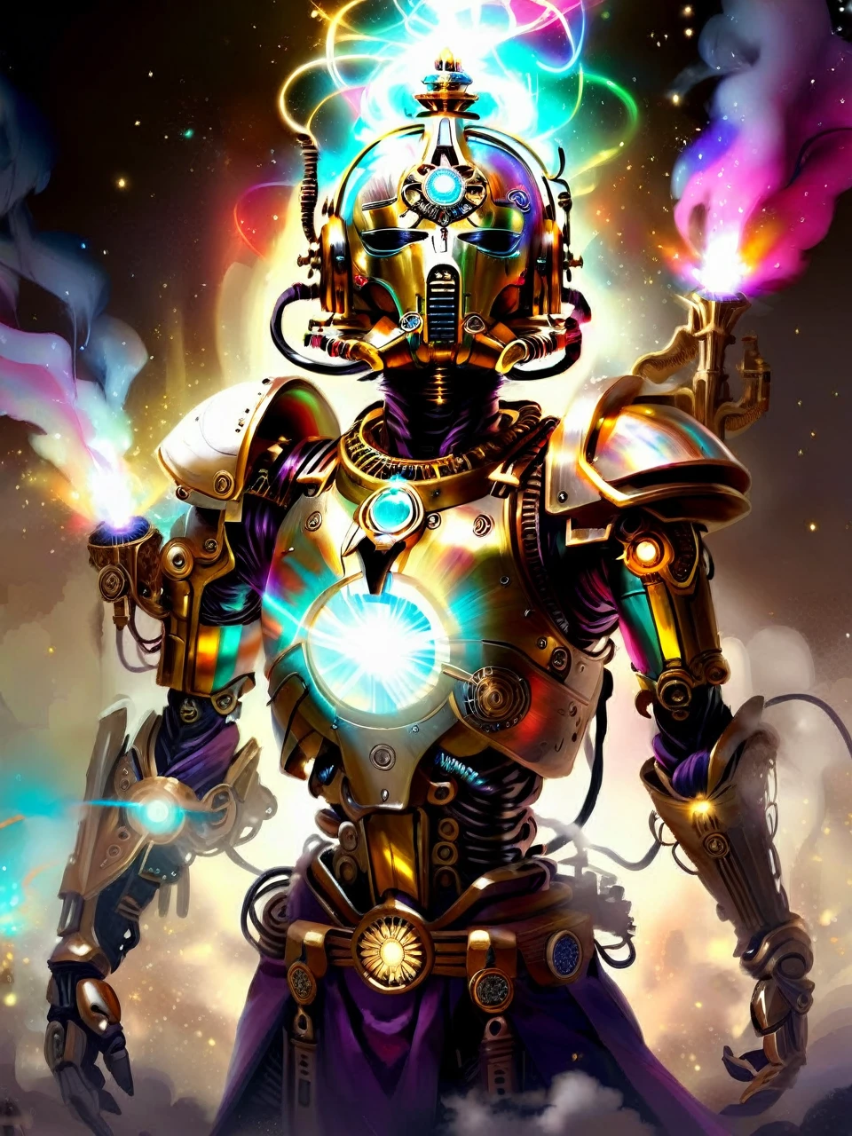 Photography of 3/4-body AetherPunkAI stormtrooper (highy detailed, amazing fantasy setting), (Bright, stunning lighting), (colorfully, ultra realistic, high qualiy, highy detailed, sharp focus, 8k hd, artistic photography), (trends on artstation)