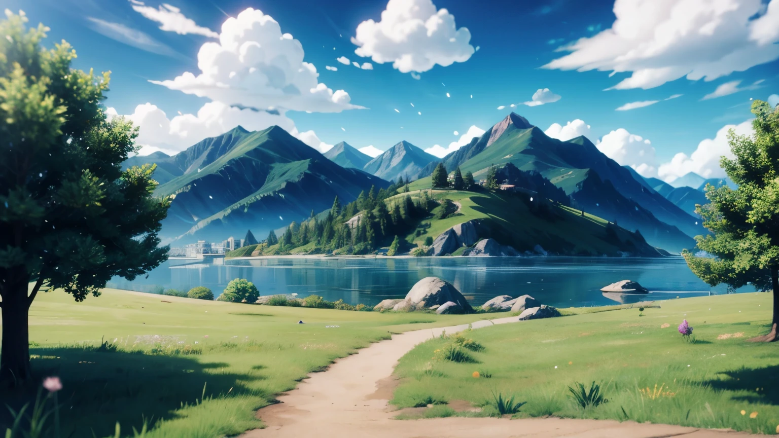 Background based on the pokemon world, no characters or accessories, no frames ((Games))