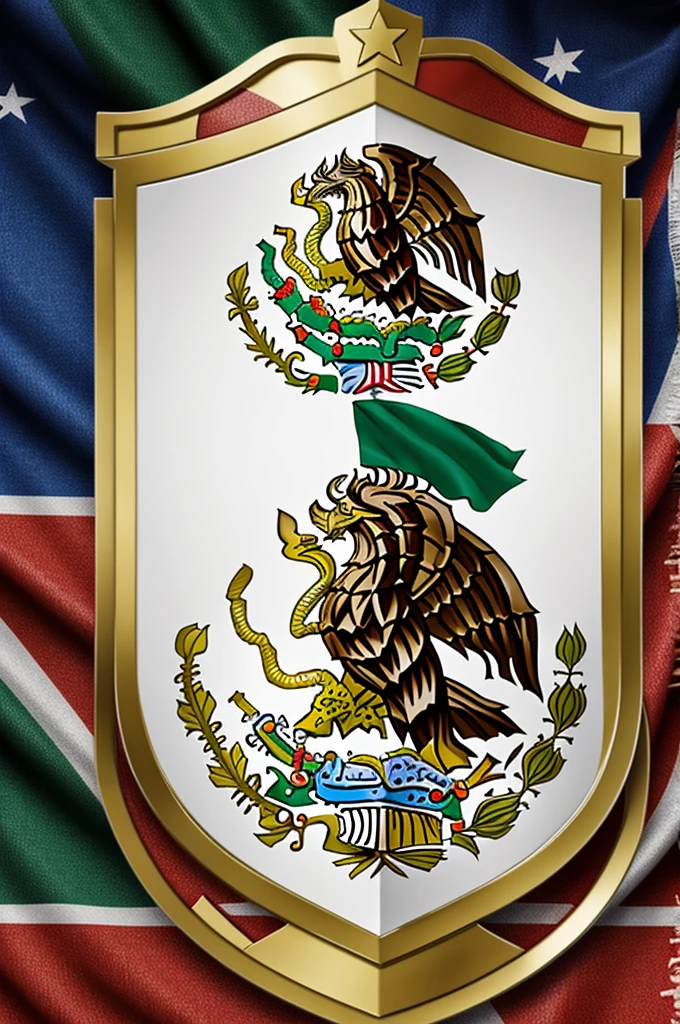 Generate a shield that represents a school based on the national independence day of Mexico