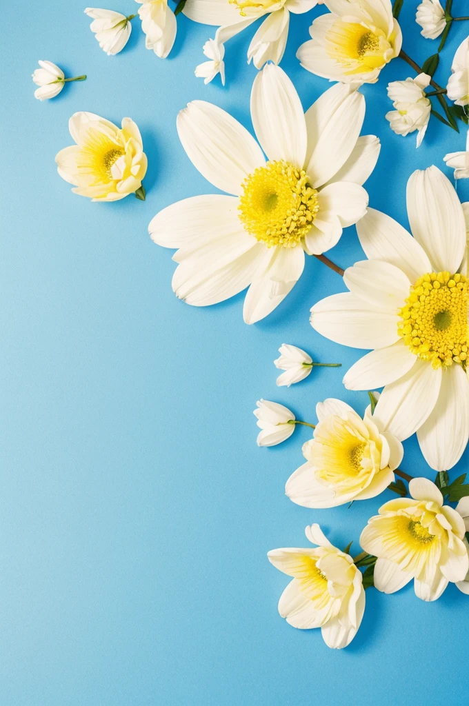 Blue white pink and yellow color background