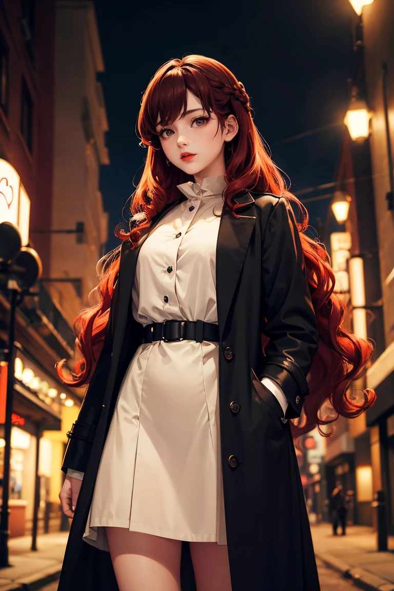 (masterpiece, top quality, best quality, official art, beautiful and aesthetic:1.2),
1girl, adult woman,
wide shot, thick thighs,
hands in pockets ,
ginger hair , single pony tail,
medium breasts, ,
seductive ,
medieval clothes ,
lips closed, subtle lipstick,
joyful , ,
green eyes, beautiful eyes, staring into my soul, looking at viewer, ,
,
head tilted down ,
studio ghibli style ,
city background ,
<lora:add_detail:0.6>
<lora:Vivid_Impactful_Style_locon_v4h:1>