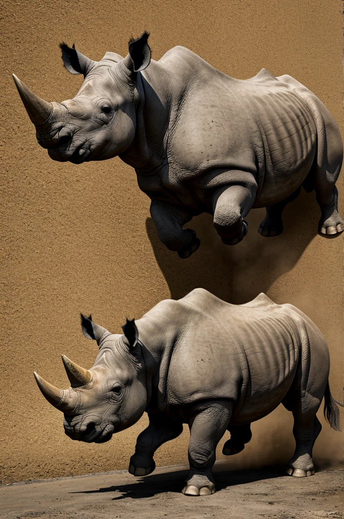 Rhino and monkey images、high resolution