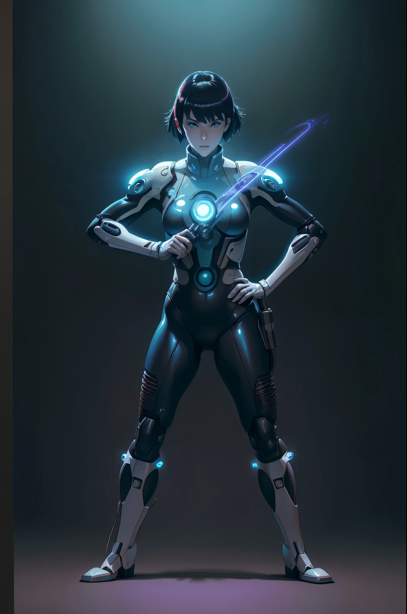 ghost in the shell in the style of 90's vintage anime, robotics, scifi, futuristic, surrealism, akira style, advance suit, detailed line art, fine details, greg rutkowski makoto shinkai kyoto animation key art feminine eye-level shot