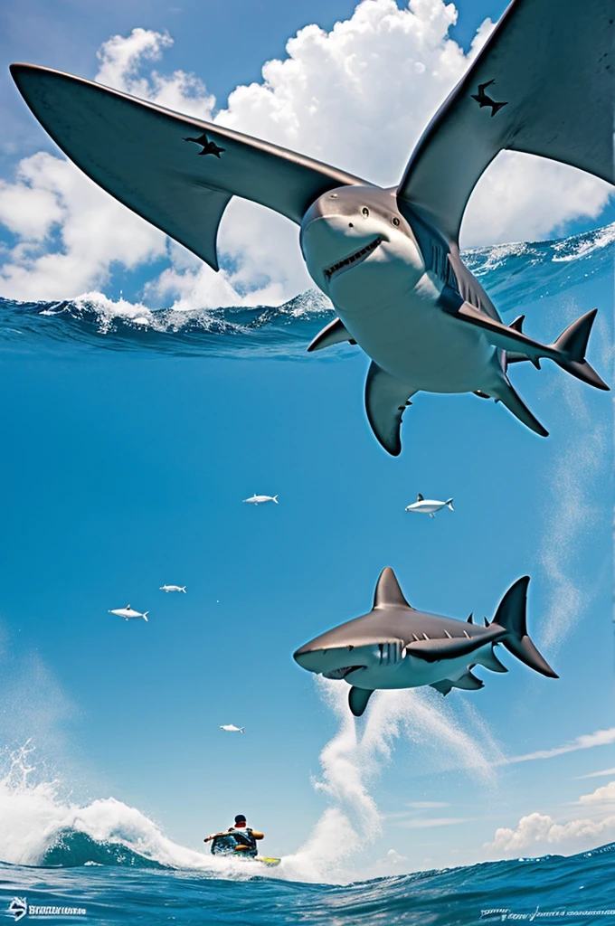 Create a shark with wings