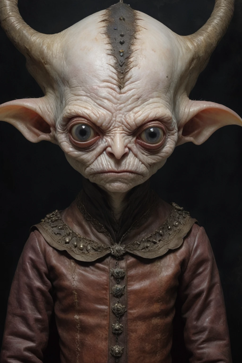Full body length shot, famous artwork by (tom bagshaw:1.1),high detailed expressive eyes, fantasy style, the grumpy lubwad is a tiny creature that prospers in intense heat, building its resiliforged lairs in the flanks of active volcanoes on planet ramsnuggle vi, here we get a good look at its dark ears and intricate eyes as it lays in ambush to prey on the grubby sneezlenook from the shadows of its yarbled hideout
RAW photo, realistic texture, extremely detailed, absurdres sharp focus, volumetric lighting, subsurface scattering
realistic skin, (natural marble skin:1), (skin details,marble skin texture:1.1), (skin pores:1), (skin imperfections:0.3),
Mestichino,Light particles,marble leather ,ink photography ,RAW, NIKON Z9,ink photorealism,Mestichino,Light particles,marble leather ,ink photography , school of magic