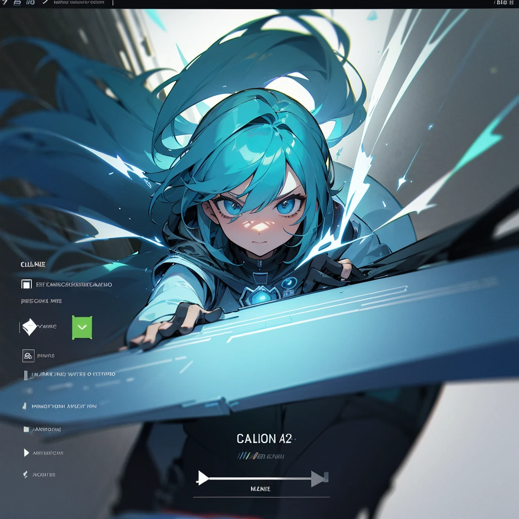 Main subject: Calcharo level progress screen, showing the increase in power.Background: game interface, maybe with the upgrade menu or character status screen.colors: Greens and blues for an effect of progress and growth.Text Elements: "Maximum level!" ou "Power Up!" in big letters, maybe with an up arrow icon.Visual Styles: Clean and focused game interface.Graphics/illustrations: Progress Bars, power icons and stat numbers.composition: Interface at the center, with surrounding or overlapping text elements.Efeitos: Glows around progress bars and icons.emotions/feelings: Satisfaction and achievement.Reference Images: Thumbnails de tutoriais de upgrades e guias de jogos.