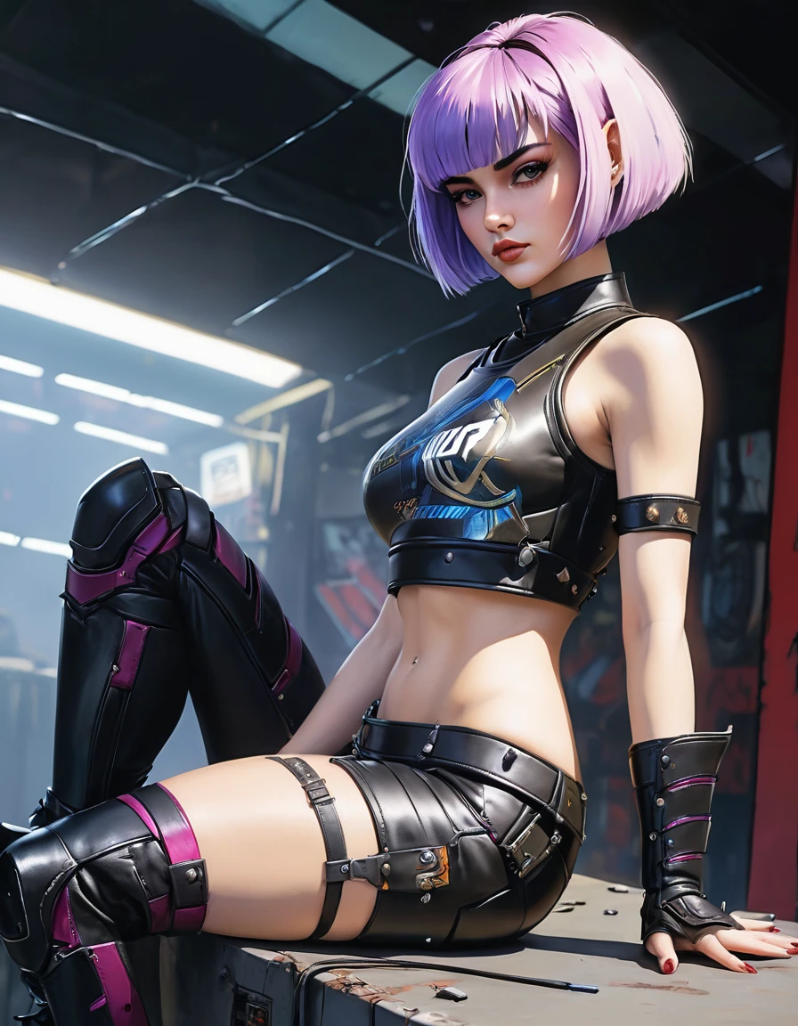 Ultra realista, 4 k, imagem aproximada, futurista, mulher com tatuagem bem aparente de borboleta