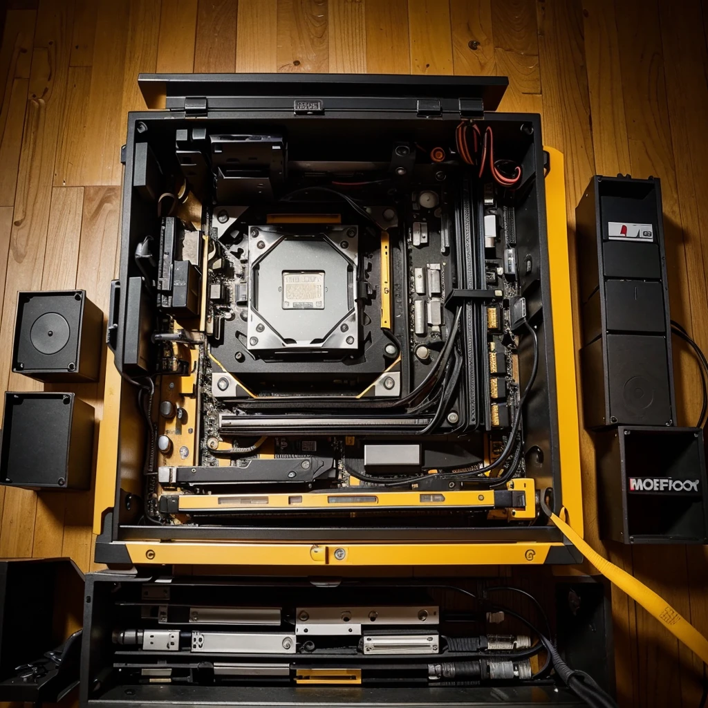 The main parts of the computer (motherboard, cpu, gpu, etc.) in the spotlight.A simple background, maybe a work table or a wooden surface.Use vibrant colors like blue, red and green for the parts, com um fundo neutro."PC of $800" in large, eye-catching text, possibly in yellow or orange.Visual Styles: Clean and Modern Style, focused on the clarity of components.Realistic images of parts, perhaps with small icons indicating the price.composition: Parts arranged in an organized manner, with text at the top or bottom.Efeitos: Light shadow and subtle sparkles to highlight components.Curiosity and interest in technology.Reference Images: Thumbnails of PC building videos and hardware reviews on YouTube.