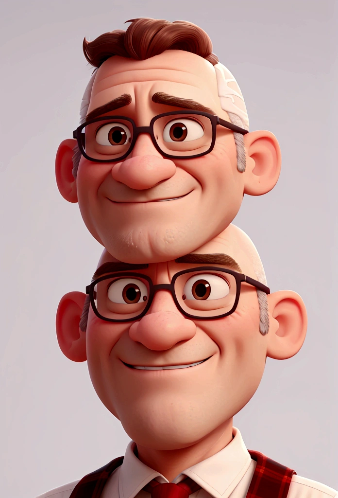 bald grandpa without glasses playing video games