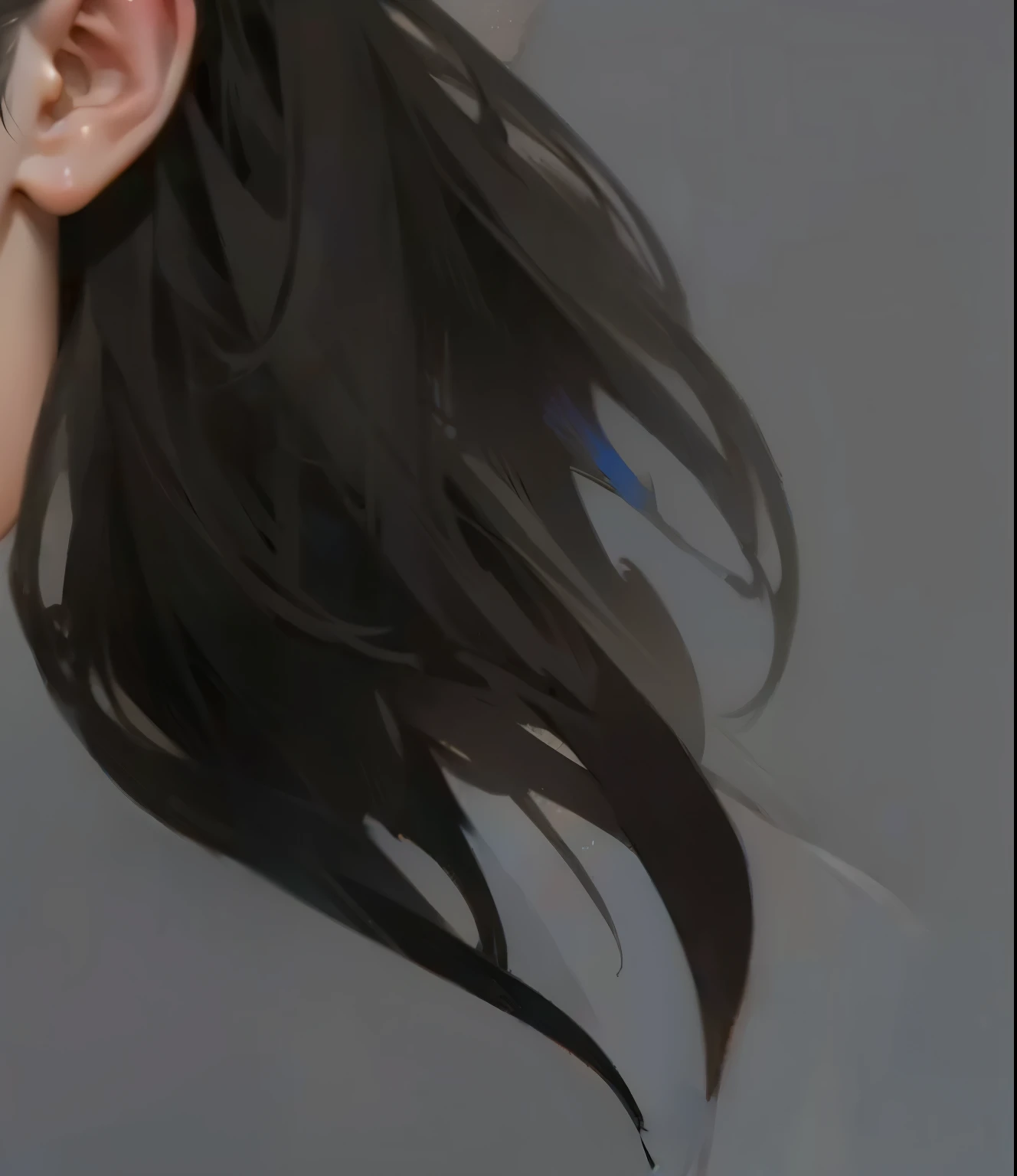 ,China衣服，Hanfu，masterpiece, Best quality, 8K, light, Ultra-high resolution, China画, White background, China艺术, Hanfu,  Upper part of the body,Hanfu，high quality, ，Meticulous portrayal，Clear structure，Precise construction，，，，，China，clean brush stroke，Realistic，，hair，Broken hair