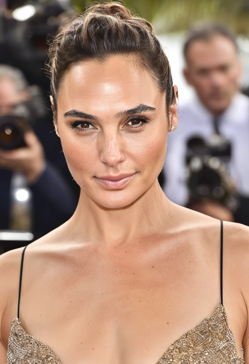 (high quality extremely nude celebrity paparazzi photograph) (GalGadot , tired look, exhausted , 45yo woman, on a beach , pale skin tone ,( galxgadt, pony ,hair pulled back, hair bun, shiny breast , topless, show her detailed shiny breast ) photorealistic, oily skin texture , buttery brown skin ) ,celebrity erotic photograph , oily skin , shiny sweaty skin , celebrity, female, woman, hollywood actress, fleshy muscular woman , ( perfect anatomy ,natural lights, correct hands ,depth of field, insanely detailed skin texture, hyper detailed features, hyper photorealistic texture )