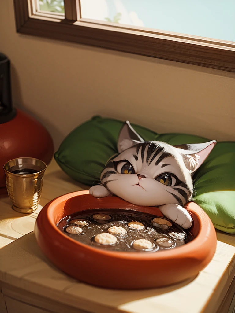 Cat and small porridge