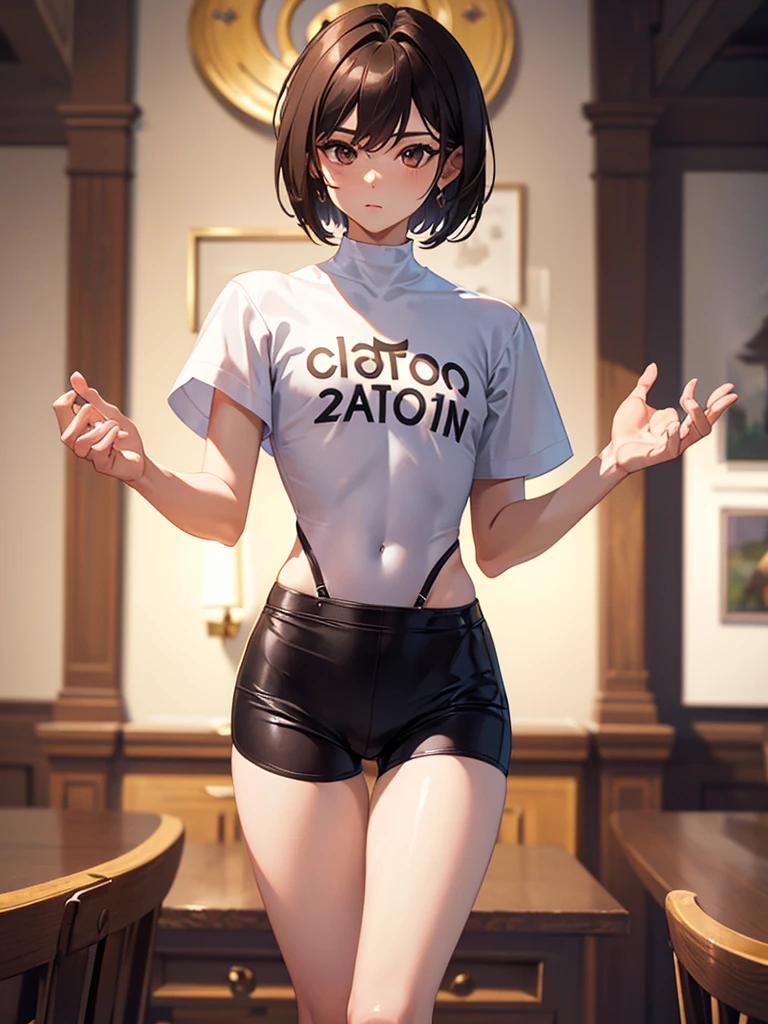 tracer overwatch , thighs, full body, pink high heels, nude tits, sitting, pussy, wide hips, medium tits