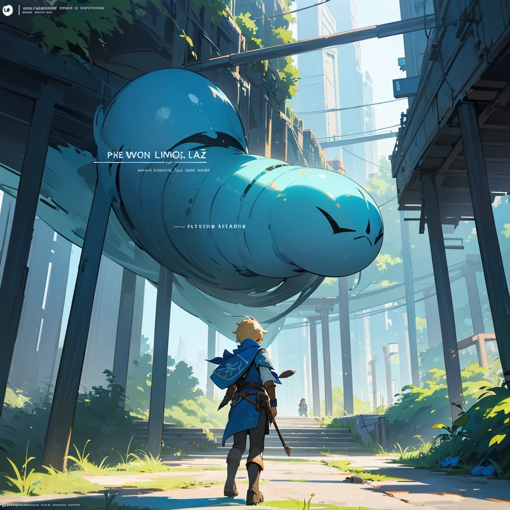Main subject: The protagonist exploring a new game environment.Background: A detailed game scenario, like a busy street or a futuristic market.colors: Shades of blue and green to convey a feeling of exploration and novelty.Text Elements: "Discovering ZZZ" ou "First impressions" in stylized text.Visual Styles: Art inspired by exploration and adventure game covers.Graphics/illustrations: Game environment elements, like buildings and NPCs.composition: Protagonist on the left or right, with text at the top or bottom.Efeitos: Subtle glows and shadows to highlight the protagonist.emotions/feelings: Curiosity and wonder.Reference Images: Thumbnails de jogos de exploração como Breath of the Wild e Genshin Impact.