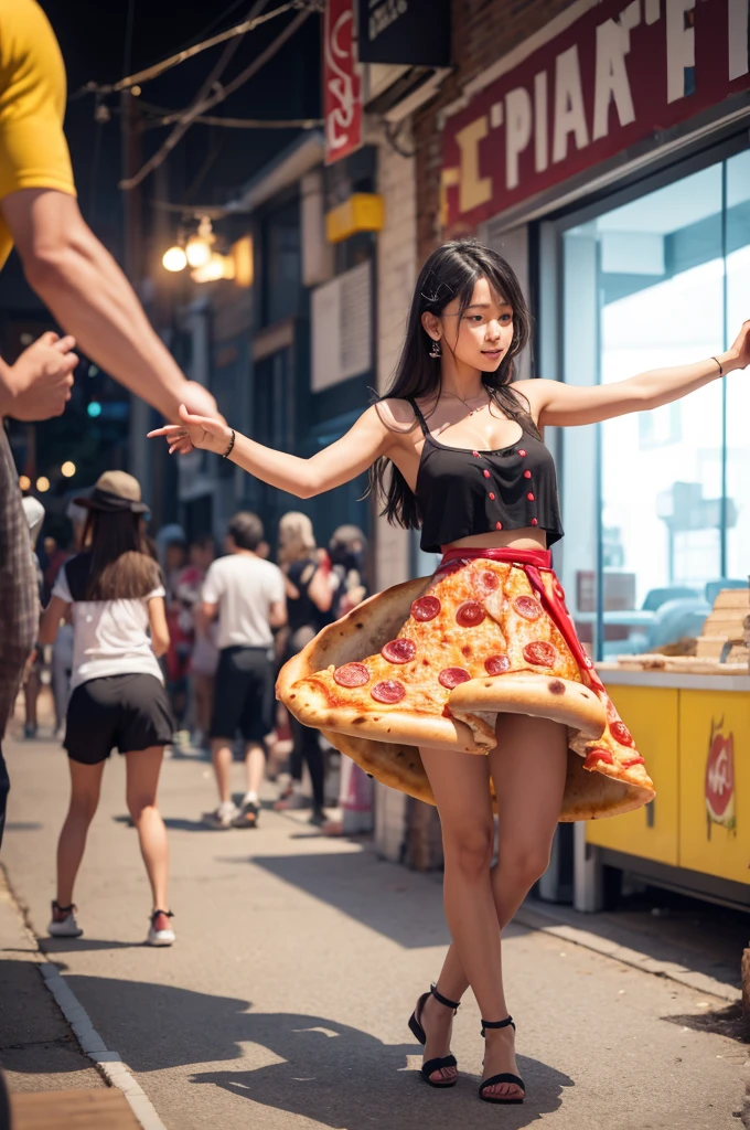 A pizza that dances (withouth People)