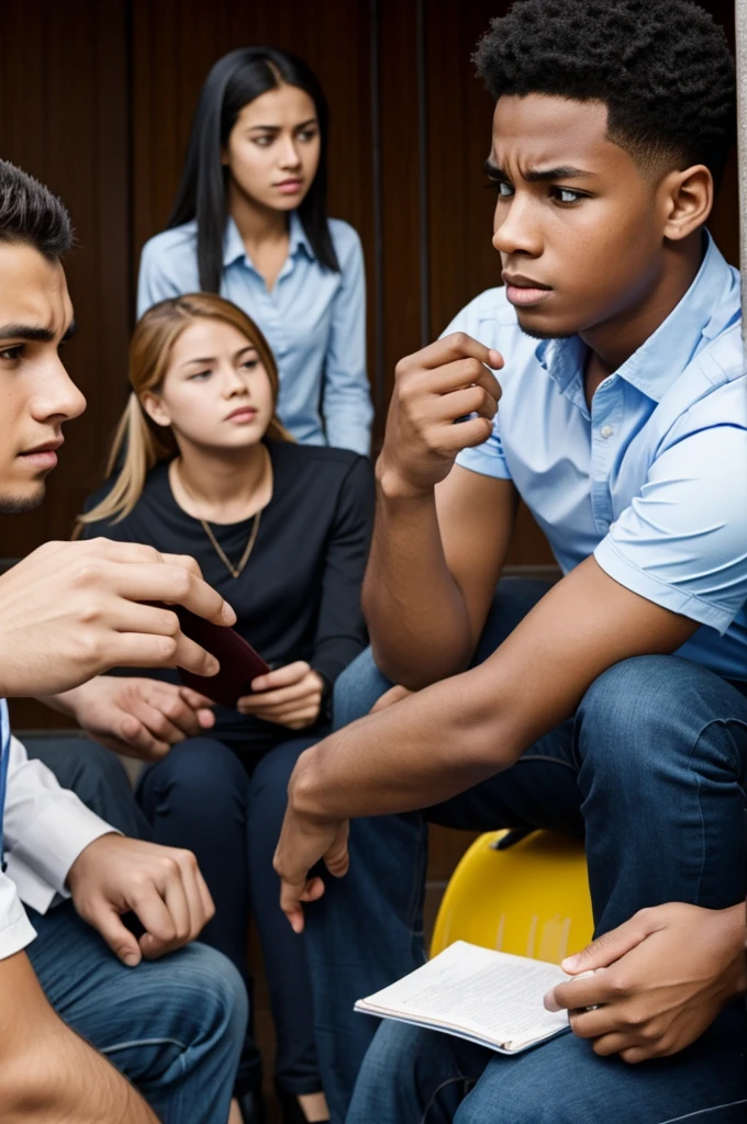 Young man is bullied by his peers