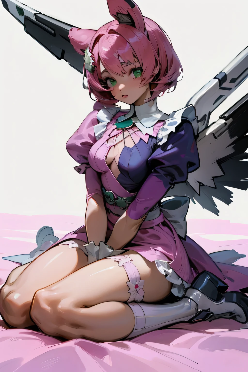mulher de anime dormindo de cueca, Alisa Bosconovitch, best qualityer, contemporary, flat style, minimalism, Illustrates??the green-eyed plane, pink hair, shorth hair, multicolored wildly hair, black jersey, mechanical wings, Close-U head portrait, pointed chest, neckleace, super neckleace, medium breasts, tekken,pink hair pastel, 1 girl, in kimono, hand painted,Colorless line drawing, pastel yandere colorful, tekken, Garota super fofa de pink hair com maquiagem gótica ao lado, with maid outfit,slender figure,chunky,He sat on the floor,Dressed in pink and white maid outfits,Very Shorthair,with cat ears,quadratic element,, pink kawaii in 1910 era clothing, Alisa Bosconovich's pink lips, no style da soft core palette aurorapunk, an anime illustration of your face, animated gifs, hand drawn animation, charming sketches, smooth and shiny, hazy romanticism, Superflat style, white background - ar 1:1 - niji 5 - expressive style --s 50 , pink kawaii in the 1920s clothing eraPink eagles, wearing a bright white shirt, no style da soft core palette aurorapunk, an anime illustration of your face, animated gifs, hand drawn animation, charming sketches, smooth and shiny, hazy romanticism, Superflat style, white background - ar 1:1 - niji 5 - expressive style --s 50, absurdrez, highres, ultra detailed, (1 girl:1.3), break , Design an image featuring beautiful calligraphy