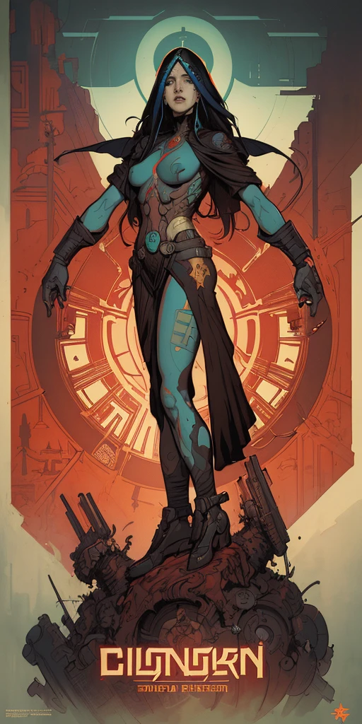 4K, jugendstil chraracter composition cyberpunk propaganda poster by chiara bautista, beksinski and norman rockwell and greg rutkowski weta studio, and lucasfilm
