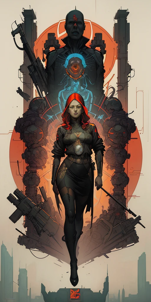 4K, jugendstil chraracter composition cyberpunk propaganda poster by chiara bautista, beksinski and norman rockwell and greg rutkowski weta studio, and lucasfilm