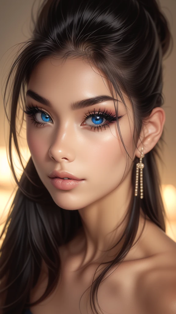 japanese beautiful lady, very beautiful face, mature female, realistic photo, master pieces, high quality, super real detailed, perfect anatomy, nai3, cool, long eyelashes, japanese beautiful wife, blue archive, asuna, blue eyes, long hair, halo, hair over one eye, masterpiece, best quality, perfect, highres