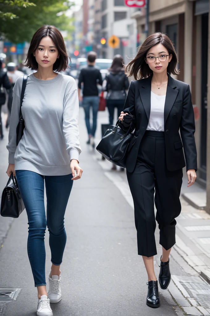Create a walking woman